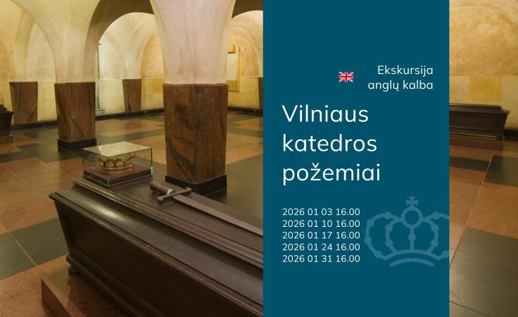 Ekskursija Vilniaus katedros požemiuose (anglų kalba)